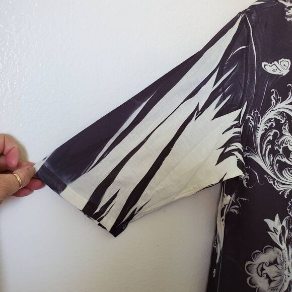 Mushka By Sienna Rose Womens XL Tunic Top Black Sublimation 3/4 Sleeve Stretch - Picture 13 of 13